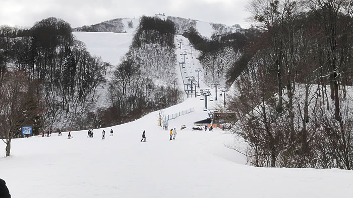 マロニエ広場から見た山頂